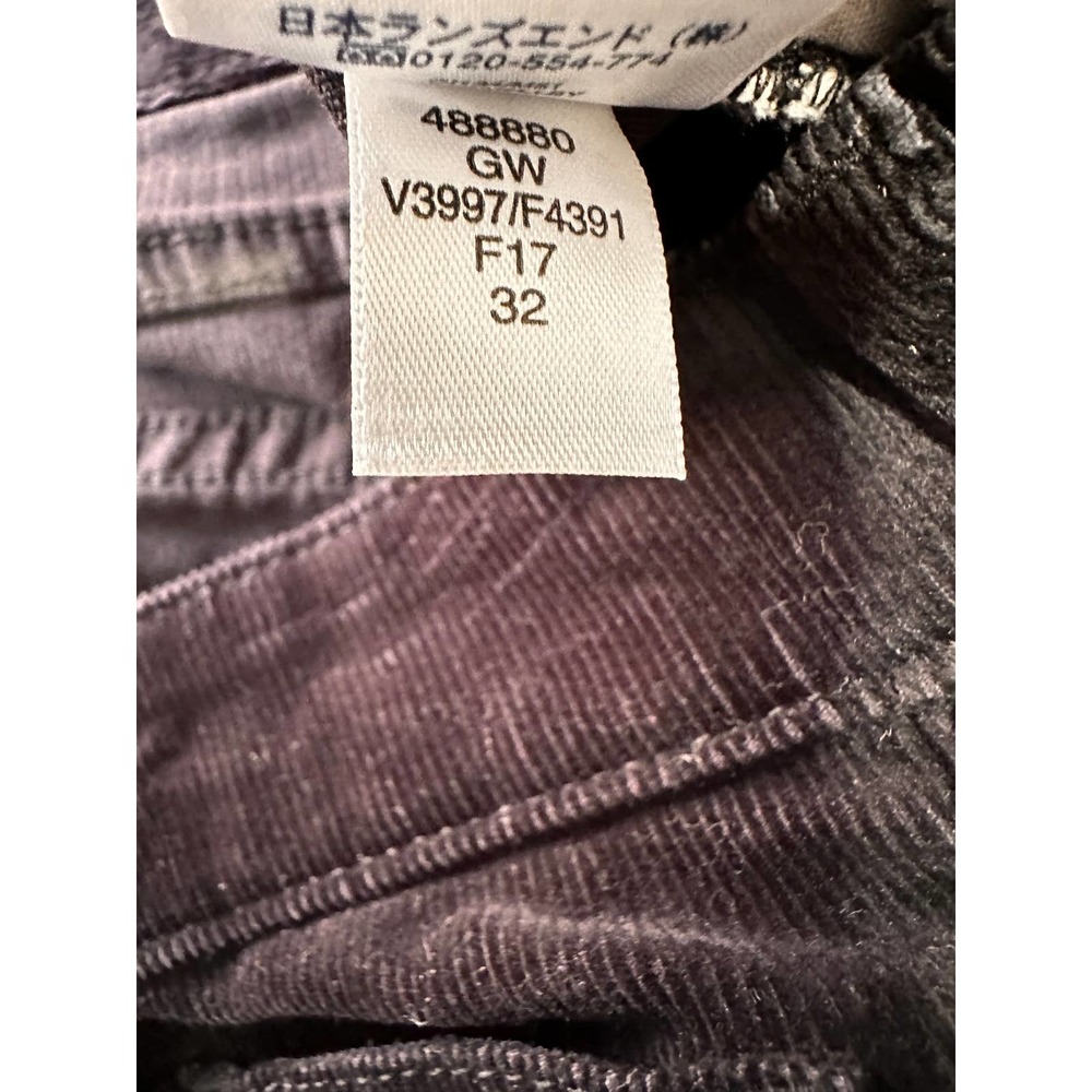 Lands' End Women's Boot Corduroy Pants Sz 10 Black Mid Rise Stretch‎ 5 Pockets - Picture 9 of 10